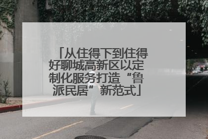 从住得下到住得好聊城高新区以定制化服务打造“鲁派民居”新范式