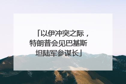以伊冲突之际，特朗普会见巴基斯坦陆军参谋长