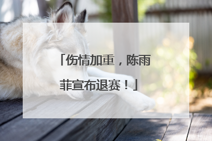 伤情加重，陈雨菲宣布退赛！