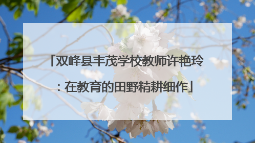 双峰县丰茂学校教师许艳玲：在教育的田野精耕细作
