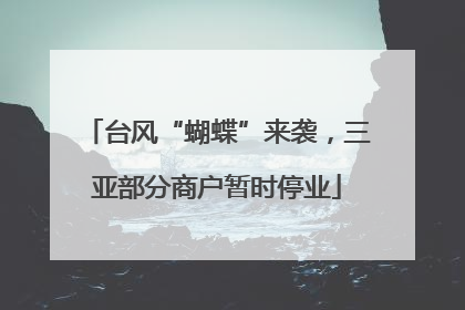 台风“蝴蝶”来袭，三亚部分商户暂时停业
