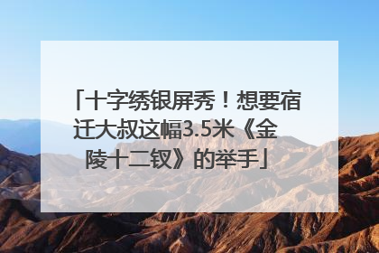 十字绣银屏秀！想要宿迁大叔这幅3.5米《金陵十二钗》的举手