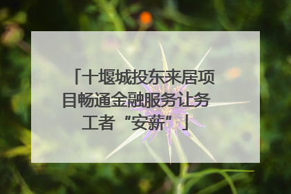 十堰城投东来居项目畅通金融服务让务工者“安薪”