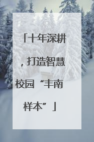 十年深耕，打造智慧校园“丰南样本”