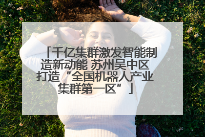 千亿集群激发智能制造新动能 苏州吴中区打造“全国机器人产业集群第一区”