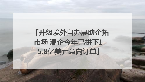升级境外自办展助企拓市场 温企今年已拼下15.8亿美元意向订单