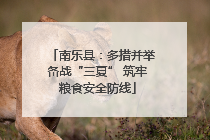 南乐县：多措并举备战“三夏” 筑牢粮食安全防线