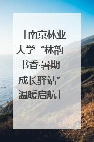 南京林业大学“林韵书香·暑期成长驿站”温暖启航