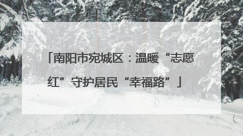 南阳市宛城区：温暖“志愿红”守护居民“幸福路”