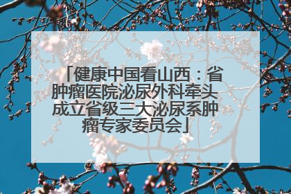健康中国看山西：省肿瘤医院泌尿外科牵头成立省级三大泌尿系肿瘤专家委员会