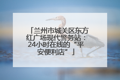 兰州市城关区东方红广场现代警务站：24小时在线的“平安便利店”