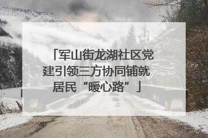 军山街龙湖社区党建引领三方协同铺就居民“暖心路”