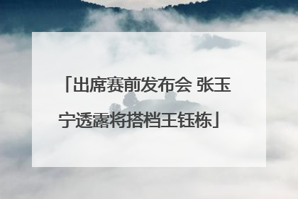 出席赛前发布会 张玉宁透露将搭档王钰栋