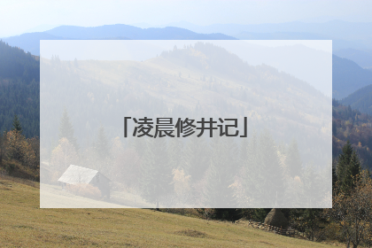 凌晨修井记