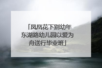 凤凰花下别幼年 东湖路幼儿园以爱为舟送行毕业班