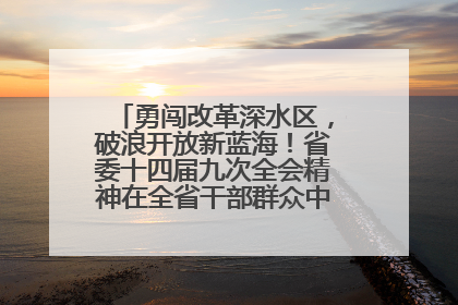 勇闯改革深水区，破浪开放新蓝海！省委十四届九次全会精神在全省干部群众中引发热烈反响