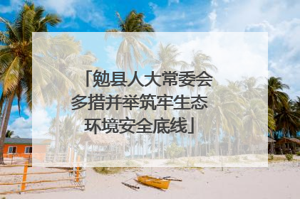 勉县人大常委会多措并举筑牢生态环境安全底线