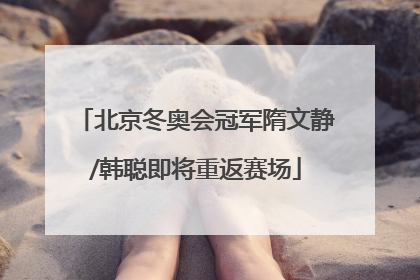 北京冬奥会冠军隋文静/韩聪即将重返赛场