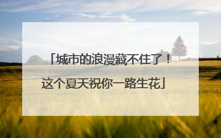 城市的浪漫藏不住了！这个夏天祝你一路生花