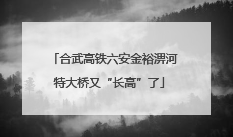 合武高铁六安金裕淠河特大桥又“长高”了