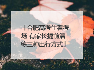 合肥高考生看考场 有家长提前演练三种出行方式