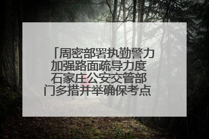 周密部署执勤警力 加强路面疏导力度 石家庄公安交管部门多措并举确保考点周边交通环境良好
