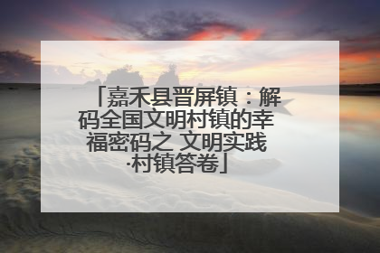 嘉禾县晋屏镇：解码全国文明村镇的幸福密码之 文明实践·村镇答卷
