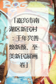 嘉兴市南湖区新民村：千年兴善焕新颜、至美新民展画卷