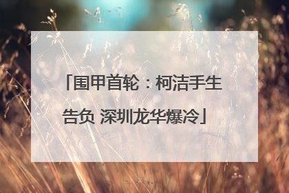 围甲首轮：柯洁手生告负 深圳龙华爆冷