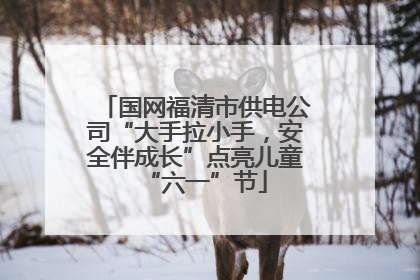 国网福清市供电公司“大手拉小手，安全伴成长”点亮儿童“六一”节