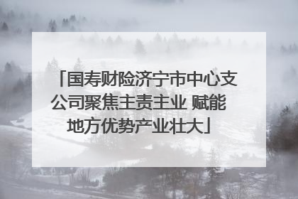 国寿财险济宁市中心支公司聚焦主责主业 赋能地方优势产业壮大