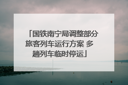国铁南宁局调整部分旅客列车运行方案 多趟列车临时停运