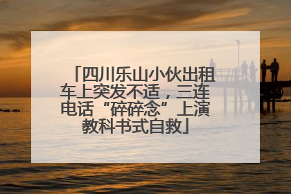 四川乐山小伙出租车上突发不适，三连电话“碎碎念”上演教科书式自救