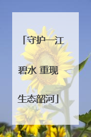 守护一江碧水 重现生态韶河