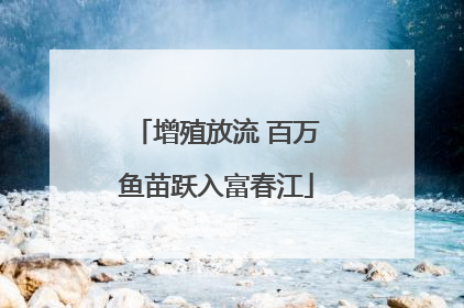 增殖放流 百万鱼苗跃入富春江
