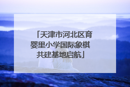 天津市河北区育婴里小学国际象棋共建基地启航