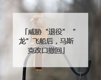 威胁“退役”“龙”飞船后，马斯克改口撤回