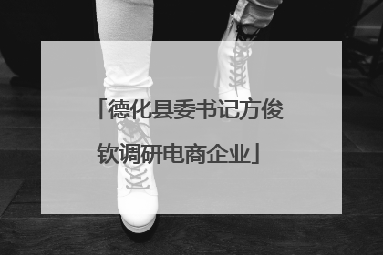 德化县委书记方俊钦调研电商企业