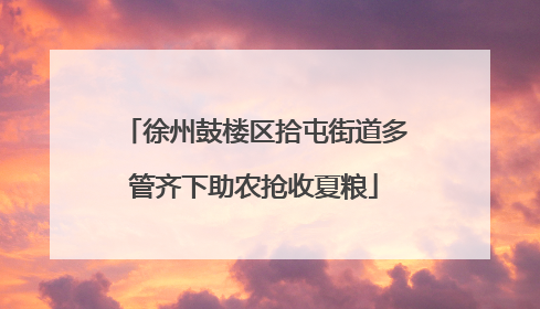 徐州鼓楼区拾屯街道多管齐下助农抢收夏粮