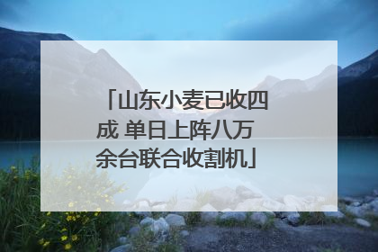 山东小麦已收四成 单日上阵八万余台联合收割机