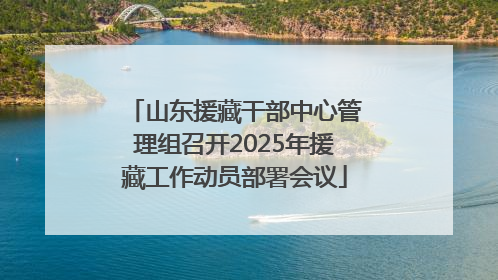 山东援藏干部中心管理组召开2025年援藏工作动员部署会议