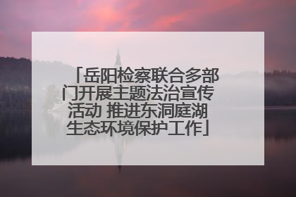 岳阳检察联合多部门开展主题法治宣传活动 推进东洞庭湖生态环境保护工作