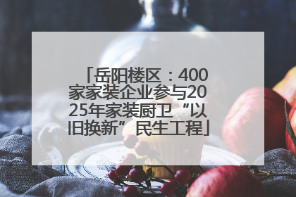 岳阳楼区：400家家装企业参与2025年家装厨卫“以旧换新”民生工程
