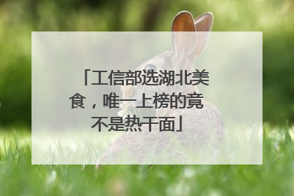 工信部选湖北美食，唯一上榜的竟不是热干面