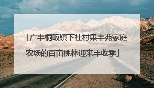 广丰桐畈镇下社村果丰苑家庭农场的百亩桃林迎来丰收季