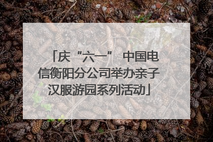 庆“六一” 中国电信衡阳分公司举办亲子汉服游园系列活动