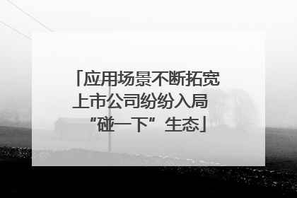 应用场景不断拓宽 上市公司纷纷入局“碰一下”生态