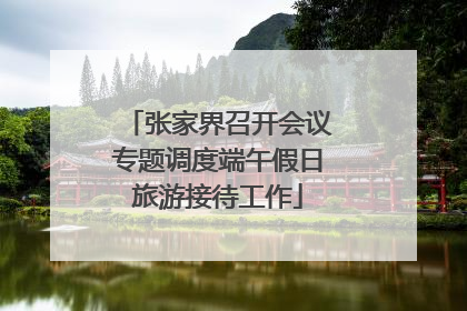张家界召开会议专题调度端午假日旅游接待工作