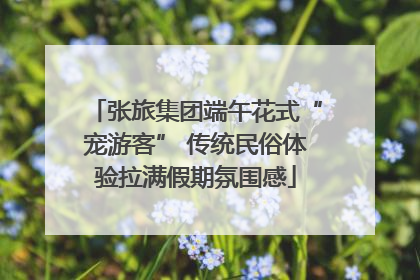 张旅集团端午花式“宠游客” 传统民俗体验拉满假期氛围感