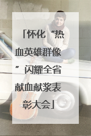 怀化“热血英雄群像”闪耀全省献血献浆表彰大会